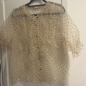 Polka Dot Sheer Blouse